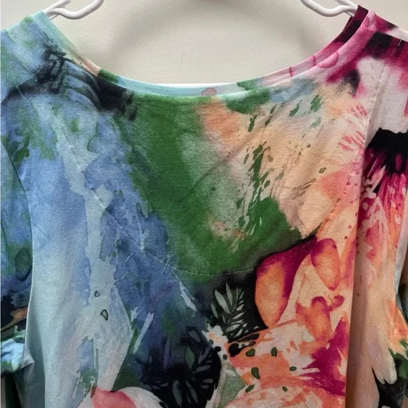 Colorful Abstract Women's Top - Picture 8 of 9